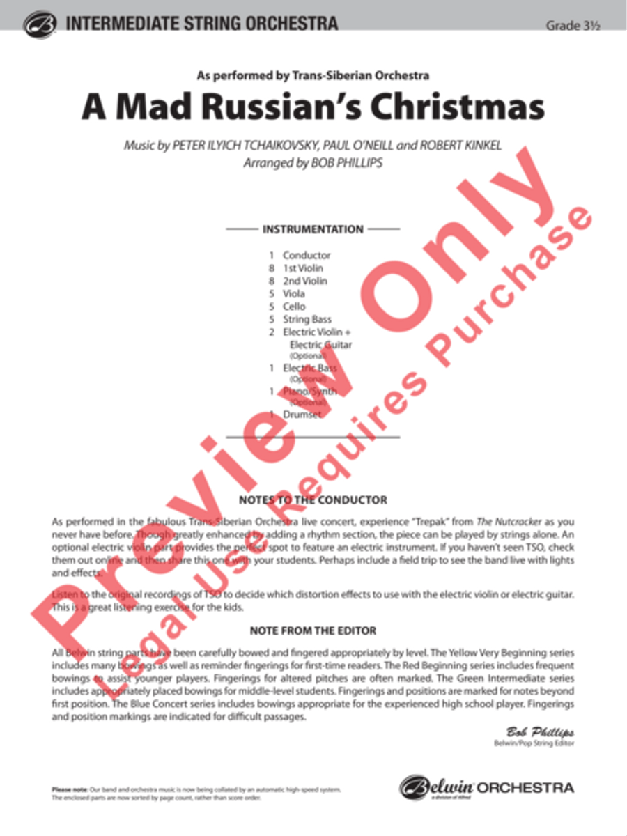 A Mad Russian's Christmas String Orchestra scores gallery preview page 2