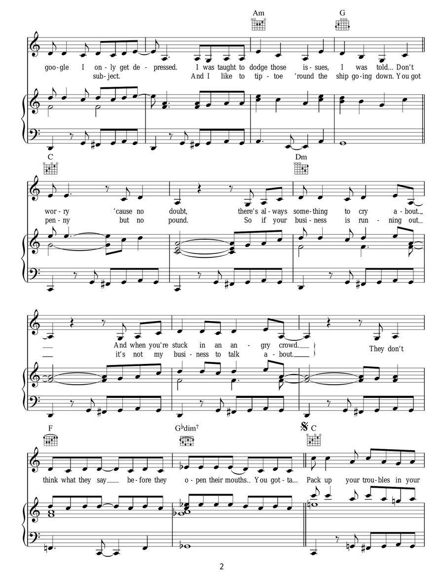 Pack Up Acoustic Guitar scores gallery preview page 2