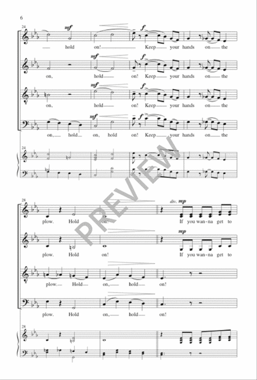 Hold On! Hold On! 4-Part scores gallery preview page 7