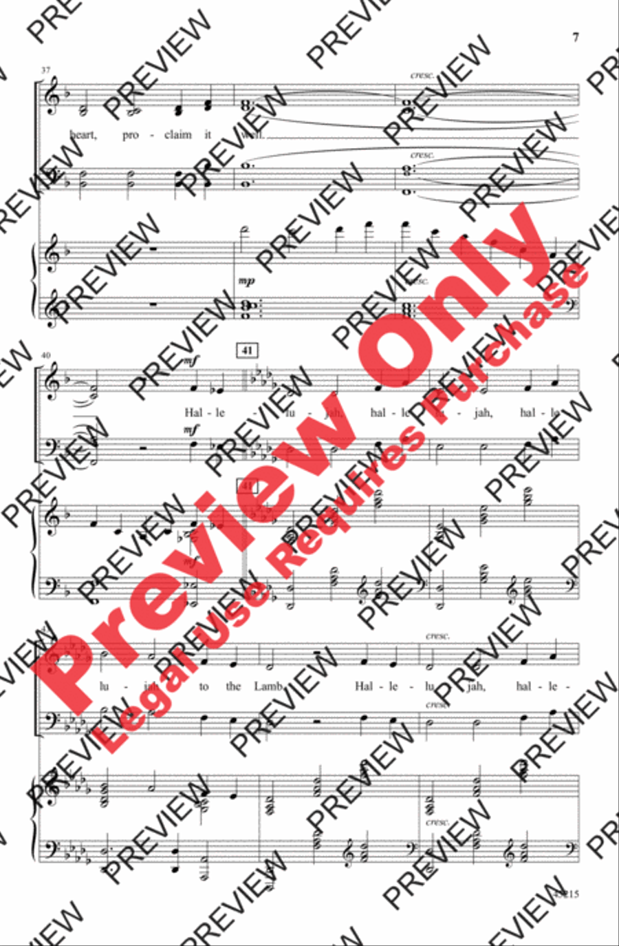 Come, Thou Fount of Every Blessing 4-Part scores gallery preview page 7