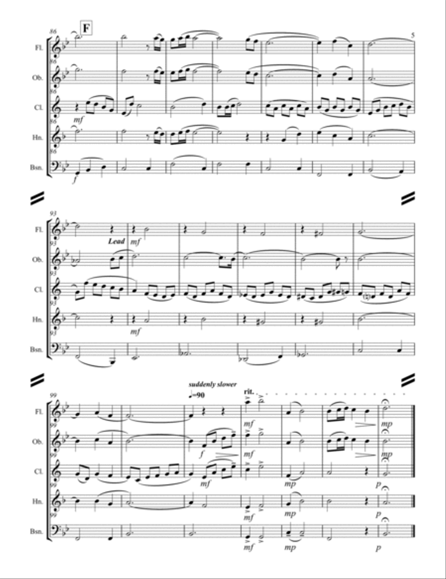 Cavatina Woodwind Quintet scores gallery preview page 6