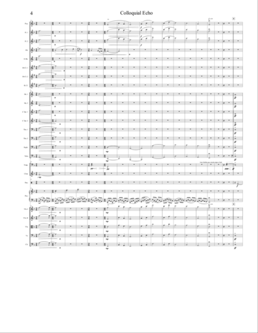 Op. 4 - Colloquial Echo for Full Orchestra Percussion Ensemble scores gallery preview page 5