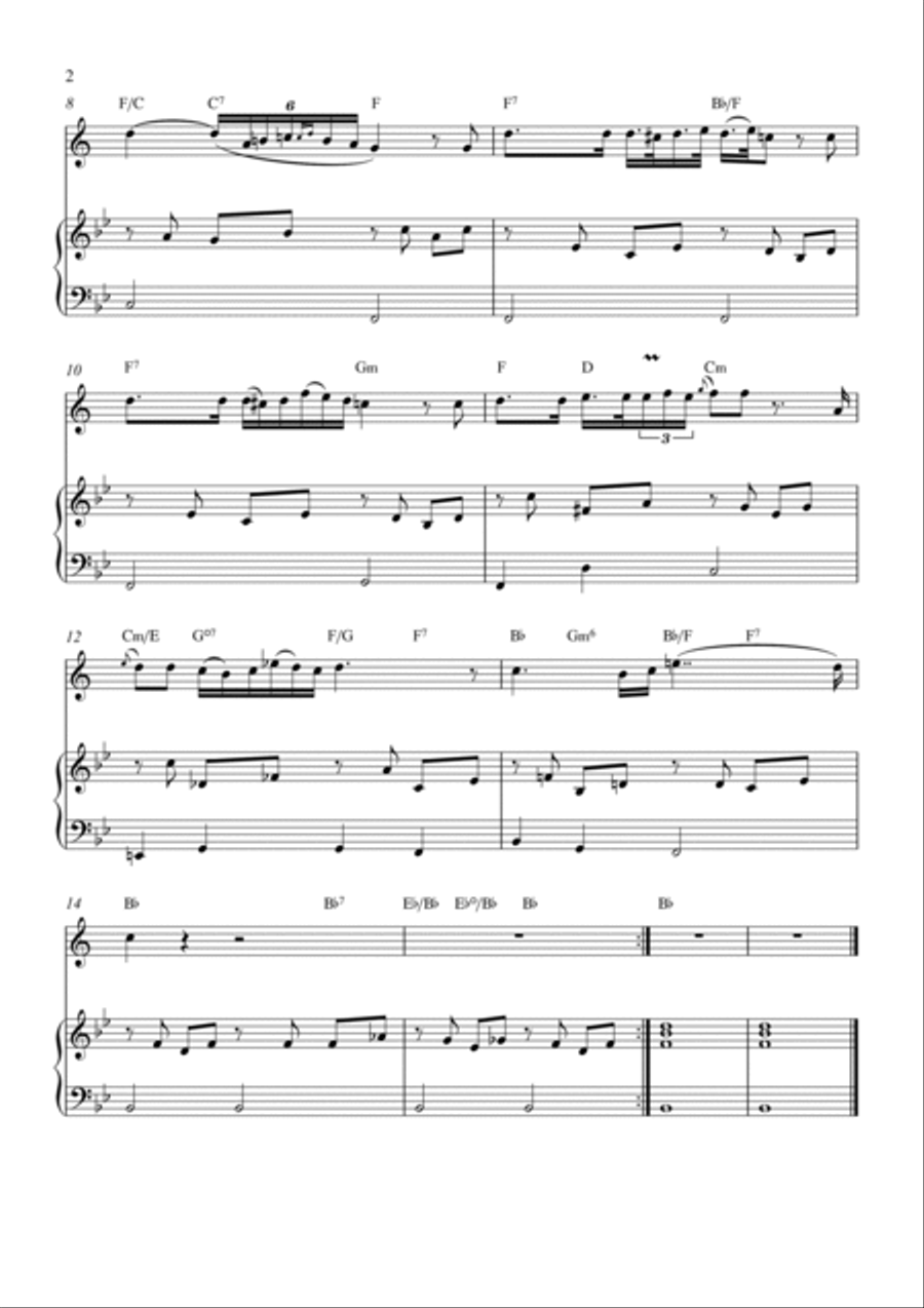 Ave Maria B-Flat Trumpet scores gallery preview page 2