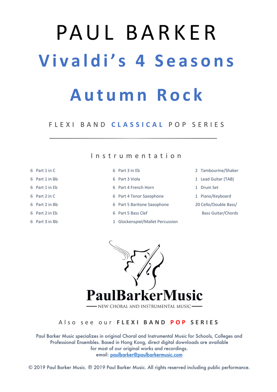 Vivaldi's 4 Seasons Autumn Rock (Flexible Instrumentation) Concert Band scores gallery preview page 2