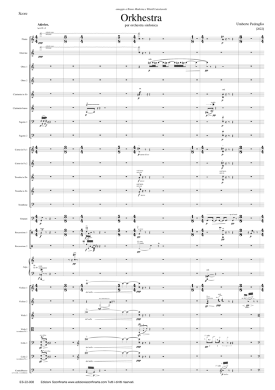 Umberto Pedraglio: ORKHESTRA (ES-22-008) - Score Only Full Orchestra scores gallery preview page 5