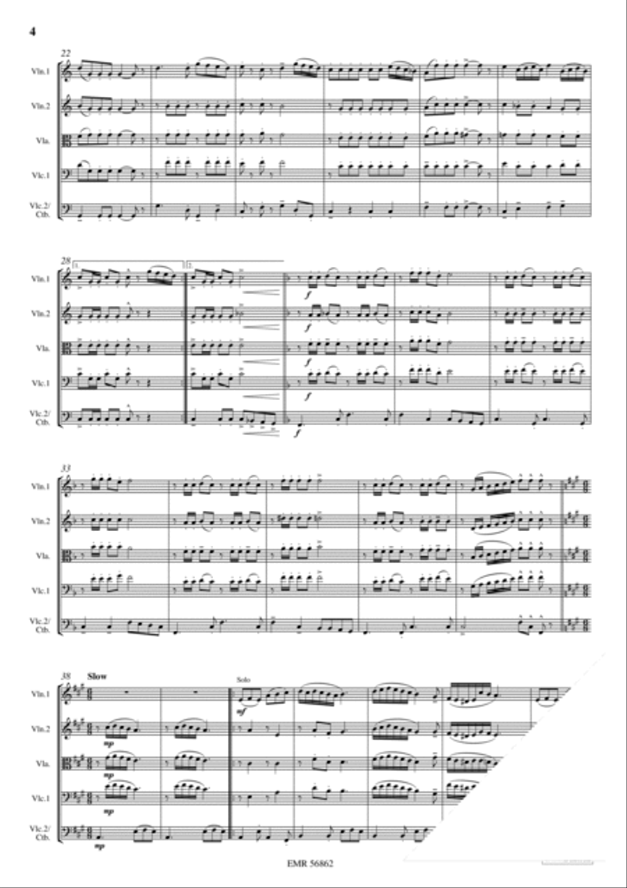 Happy Birthday Fantasy String Quintet scores gallery preview page 4