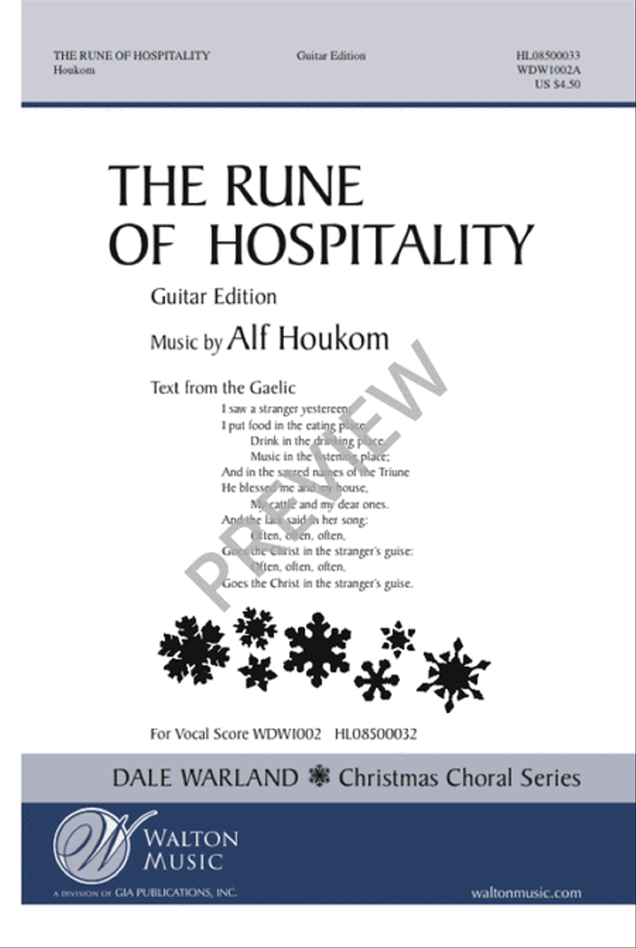 The Rune of Hospitality (Guitar Part) Choir scores gallery preview page 2
