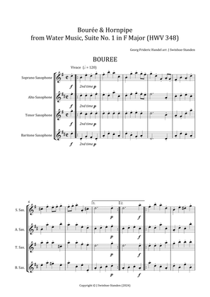 Book cover for Bourée and Hornpipe from Handel's Water Music Suite No. 1