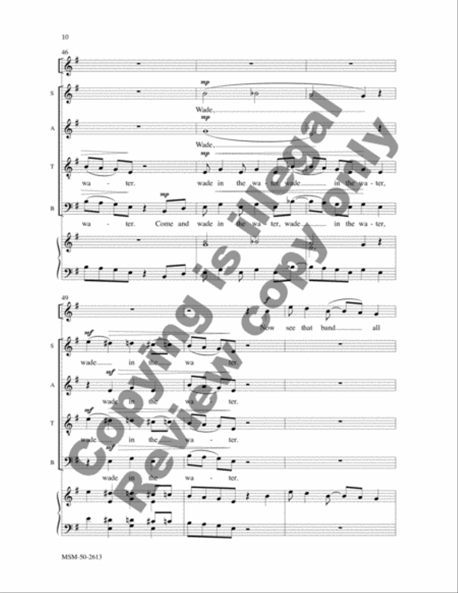 Wade In the Water 4-Part scores gallery preview page 10