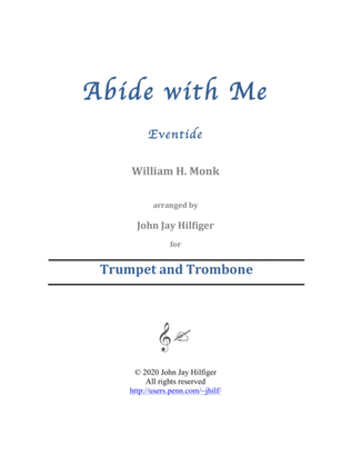 Book cover for Abide with Me for Trumpet and Trombone