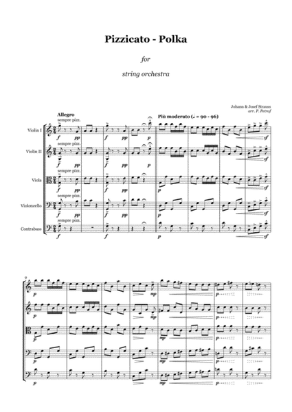 J. Straus - PIZZICATO POLKA - string orchestra - score and parts image number null