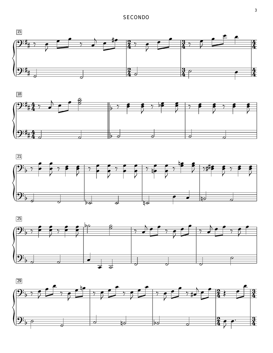 On My Own (from Les Miserables) Piano Duet scores gallery preview page 3