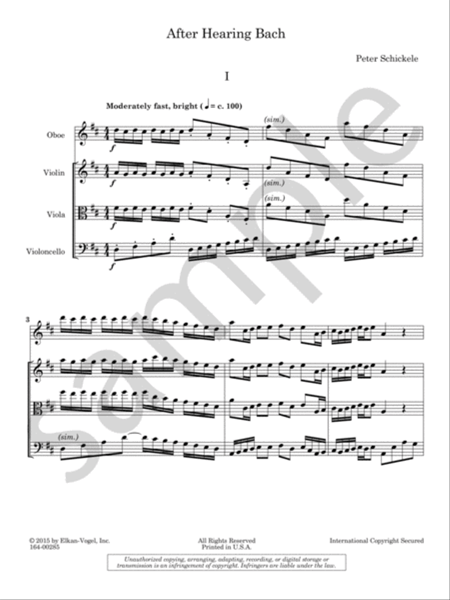 After Hearing Bach Chamber Music scores gallery preview page 3
