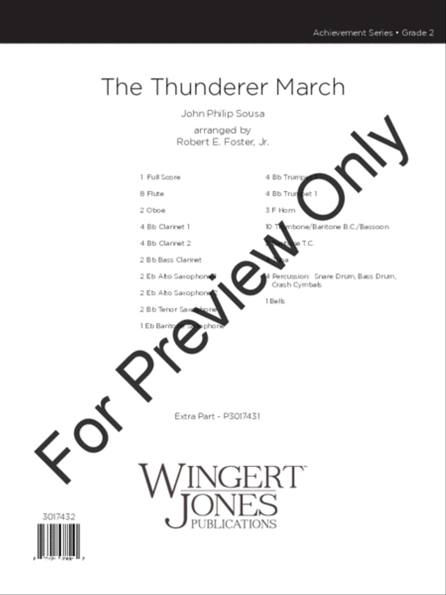 The Thunderer March (Score) Concert Band scores gallery preview page 2