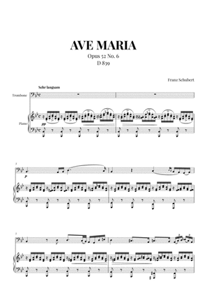 Book cover for Ave Maria (Schubert) for Trombone and Piano