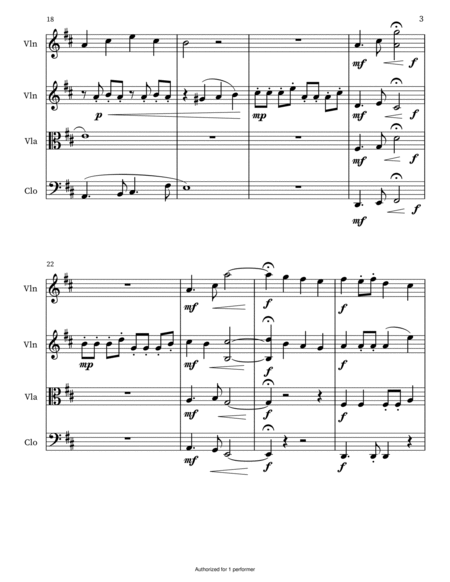 String Quartet no.1 in D-major