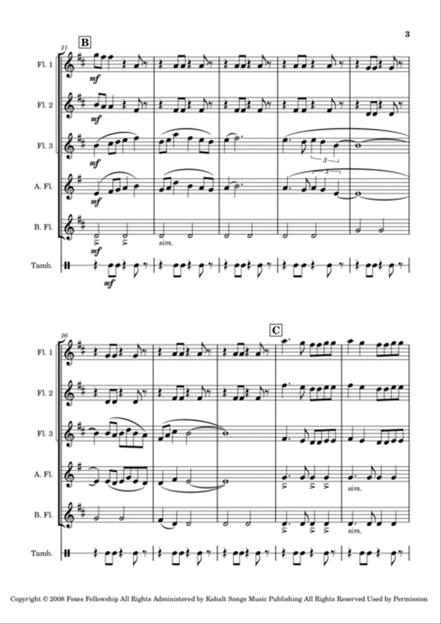 White Winter Hymnal White Winter Hymnal Woodwind Quintet scores gallery preview page 5