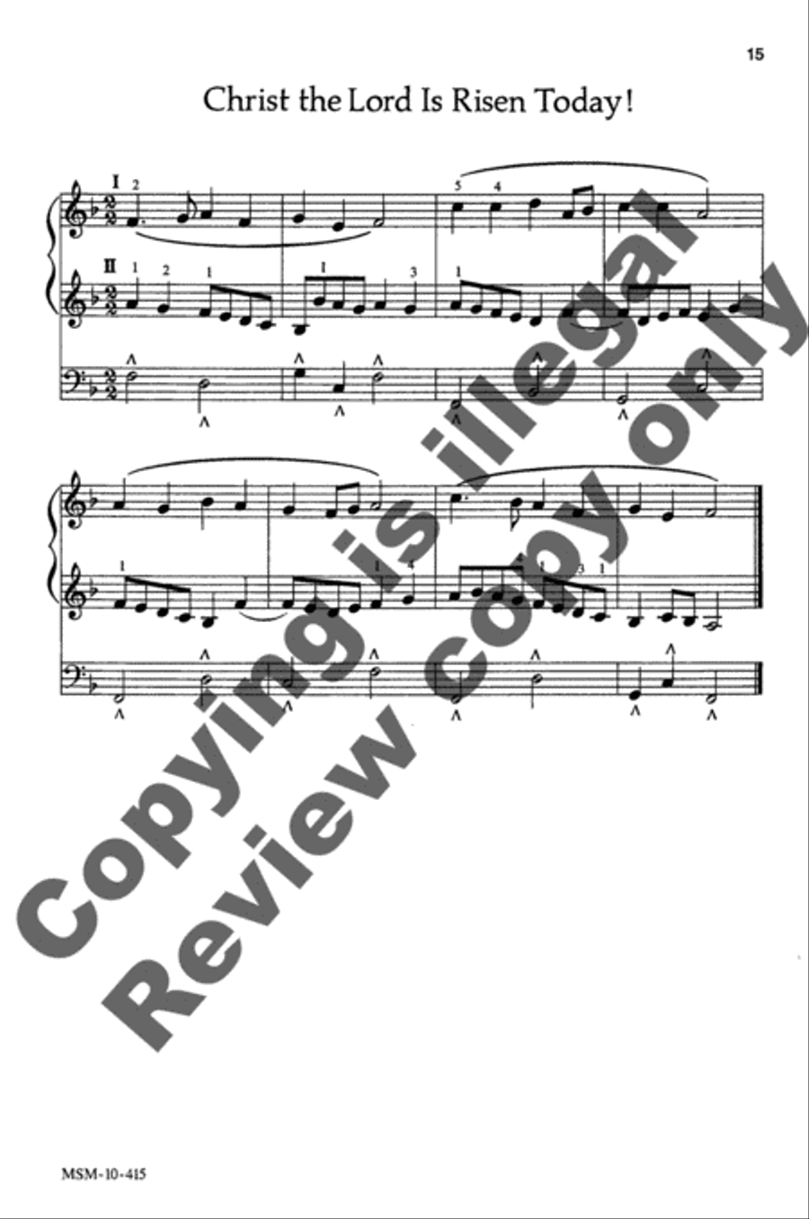 Easy Hymn Settings- Easter Organ scores gallery preview page 12