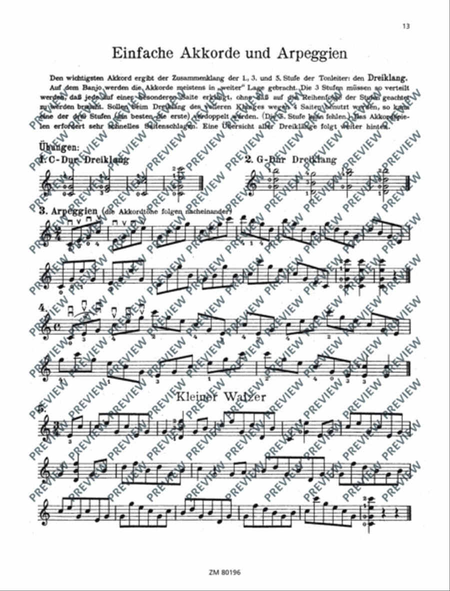 Schule für Tenorbanjo (4-saitig) Banjo scores gallery preview page 16