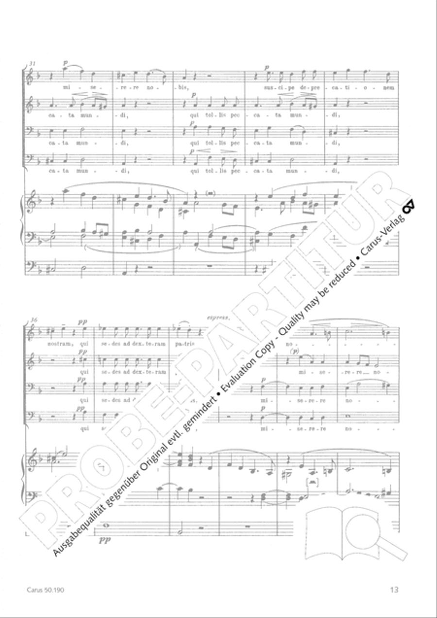 Mass in F major TTBB scores gallery preview page 13