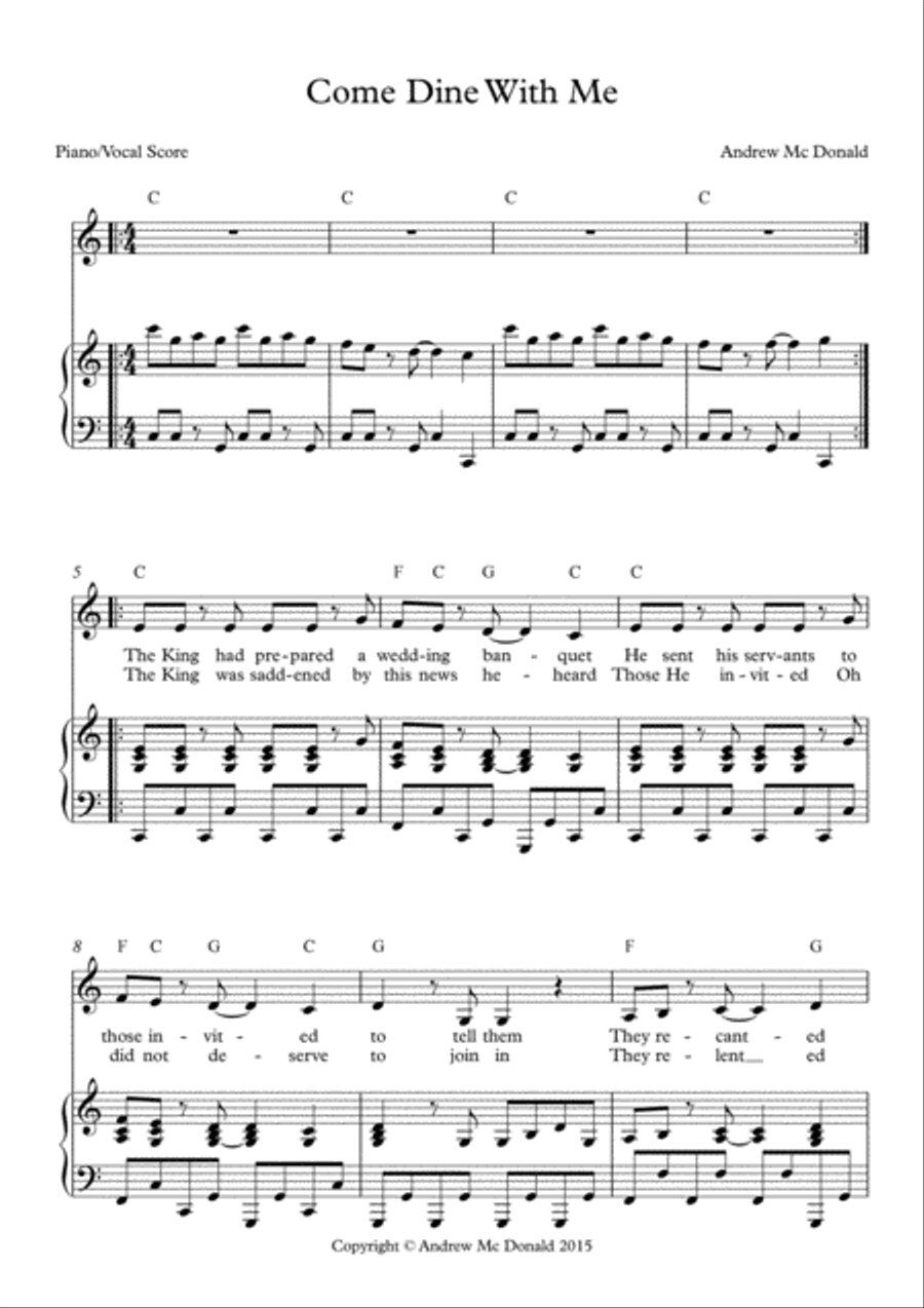 Come Dine With Me Voice scores gallery preview page 2