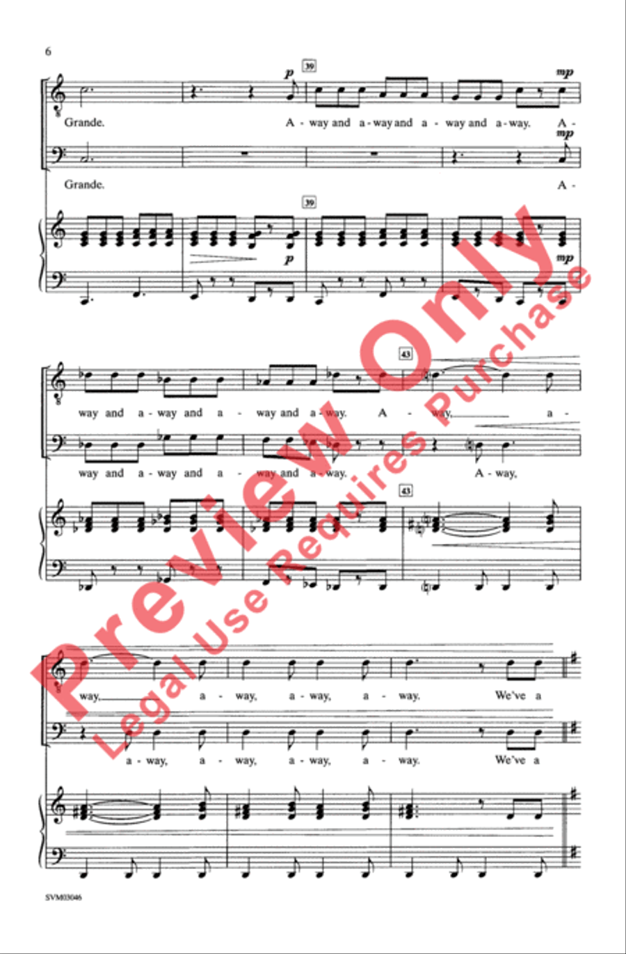 Bound for the Rio Grande Men's Choir scores gallery preview page 6