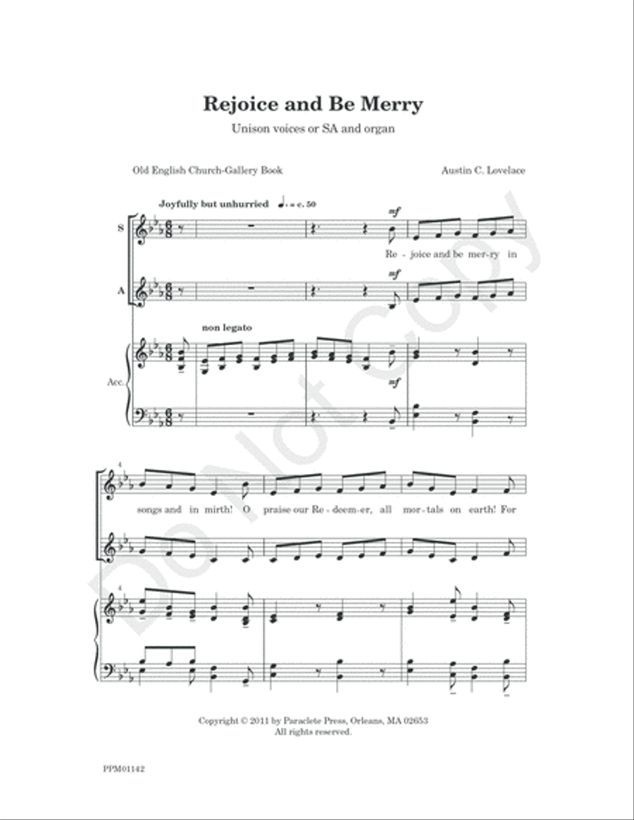 Rejoice and Be Merry SA scores gallery preview page 4