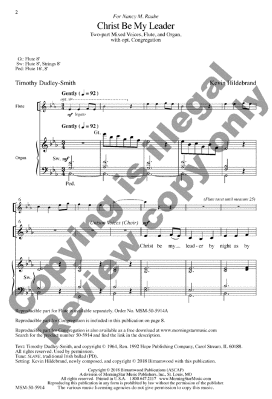 Christ, Be My Leader Christ, Be My Leader 2-Part scores gallery preview page 2