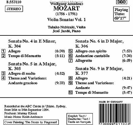 Violin Sonatas Vol. 1 image number null