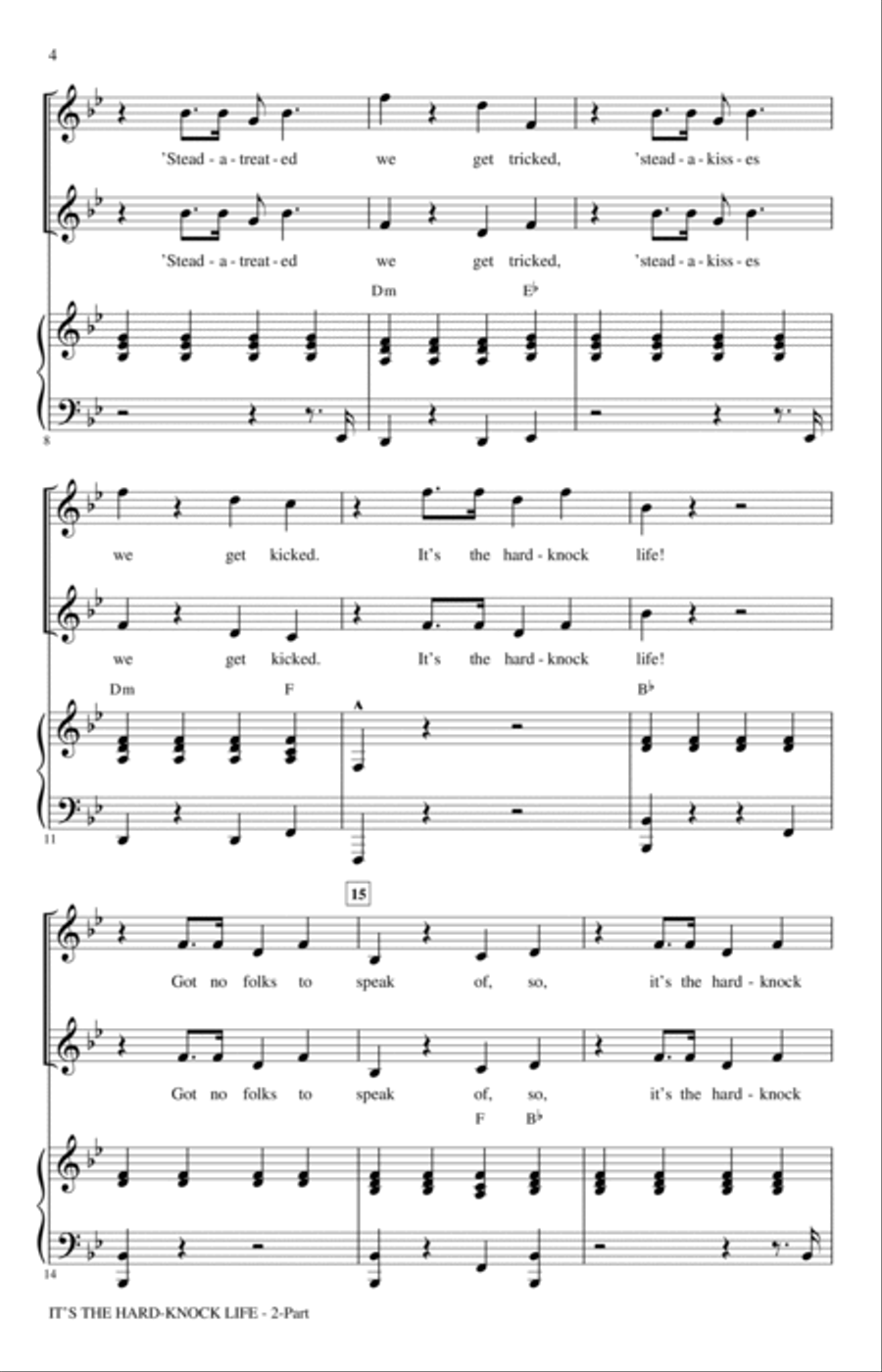 It's The Hard-Knock Life (from Annie) (arr. Mac Huff) 2-Part scores gallery preview page 2