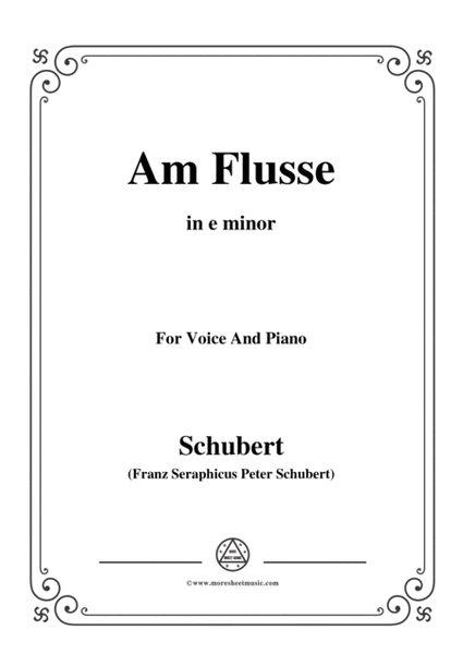 Schubert-Am Flusse (By the River),D.160,in e minor,for Voice&Piano image number null