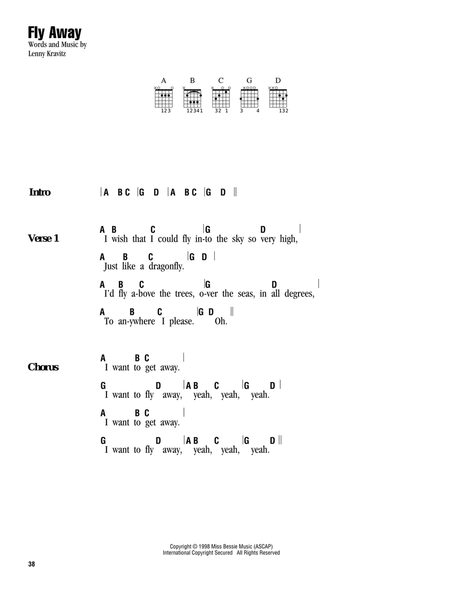 Fly Away Fly Away Acoustic Guitar scores gallery preview page 1