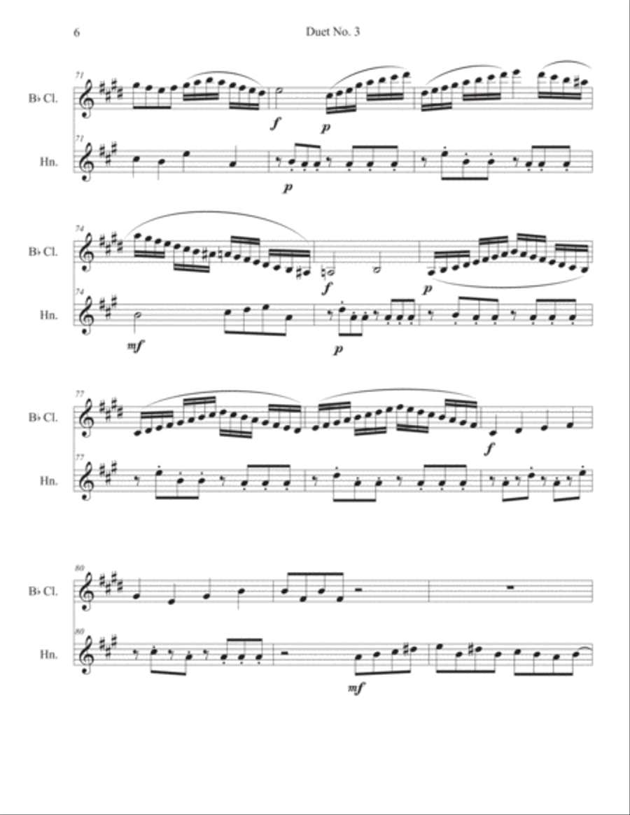 Duet No. 3: Rondo Woodwind Ensemble scores gallery preview page 6