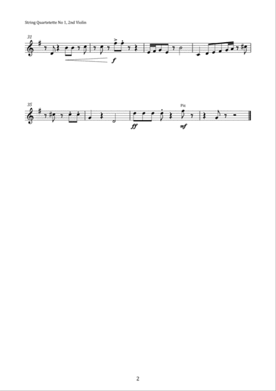 String Quartetette No 1 String Quartetette No 1 String Quartet scores gallery preview page 4