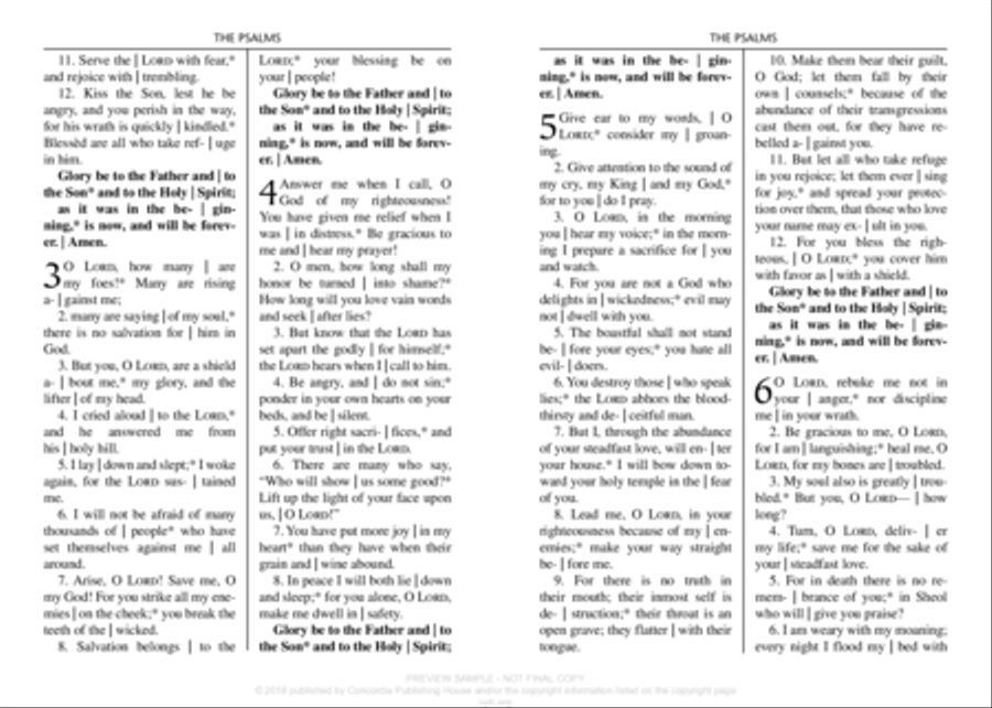 Lutheran Service Book: Psalms and Hymns Pocket Edition Choir scores gallery preview page 8
