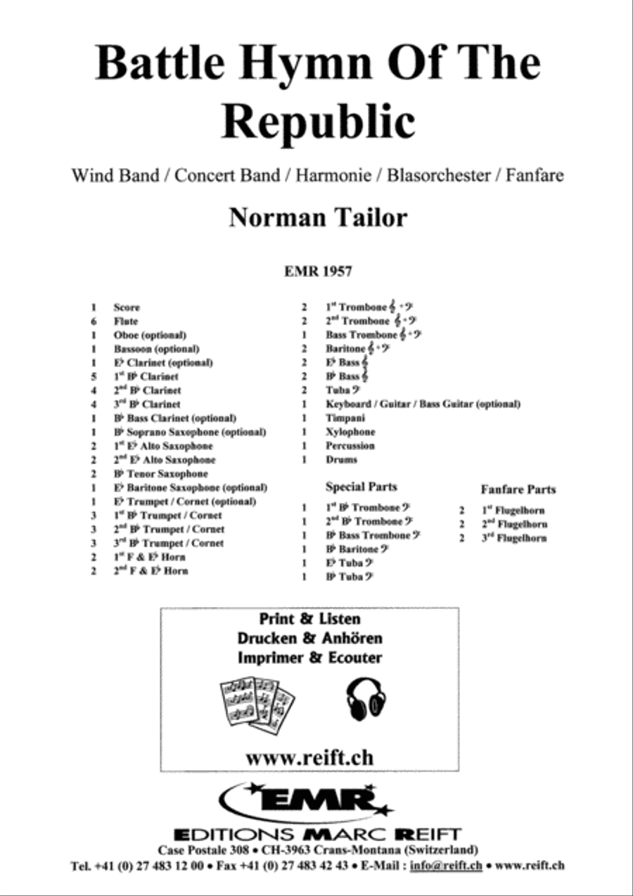 Battle Hymn Of The Republic Concert Band scores gallery preview page 2