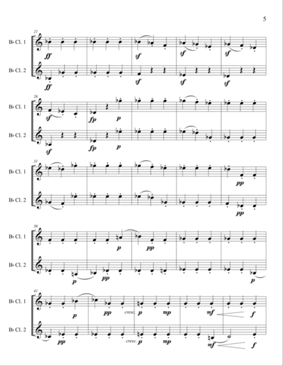 The Beethoven Duets For Clarinet Volume 1 Scherzi 1, 2 and 3 Clarinet Solo scores gallery preview page 6
