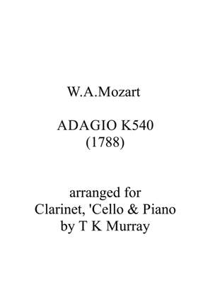 Mozart - Adagio in B minor K 540 - Clarinet, Cello & Piano