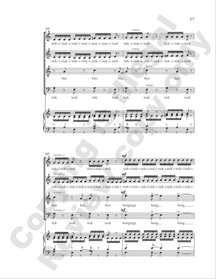 Time Pieces: 4. Clocks 4-Part scores gallery preview page 17