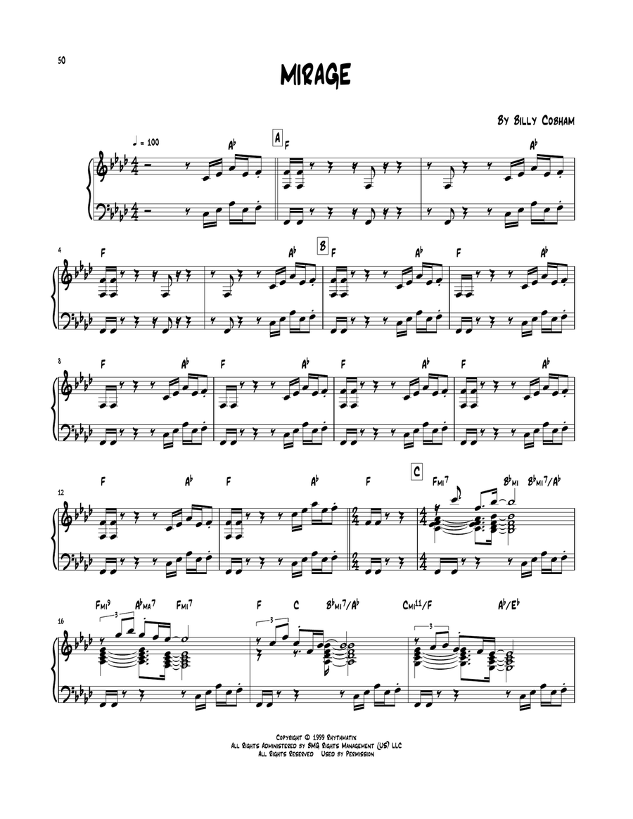 Mirage Piano scores gallery preview page 1