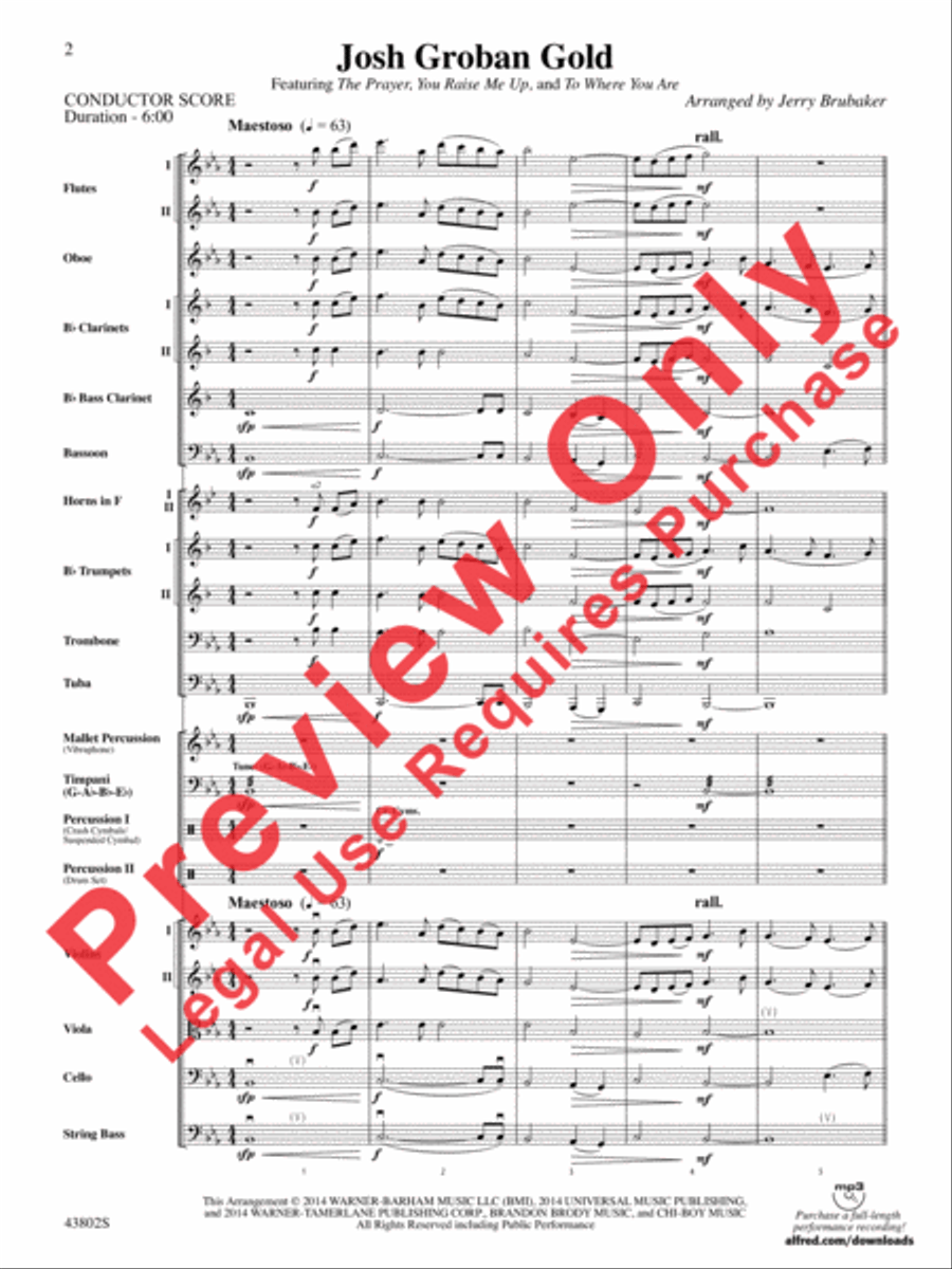 Josh Groban Gold Josh Groban Gold Full Orchestra scores gallery preview page 22