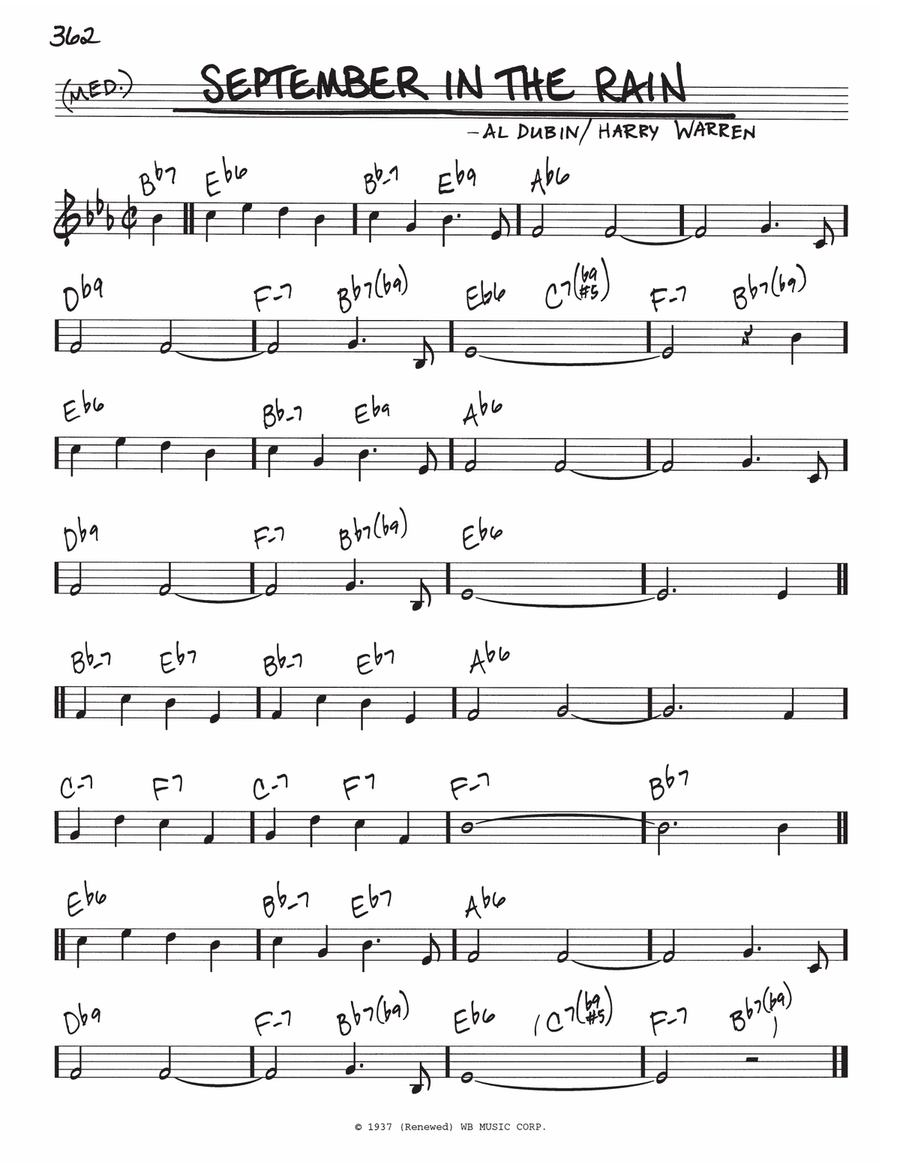 September In The Rain Piano scores gallery preview page 1