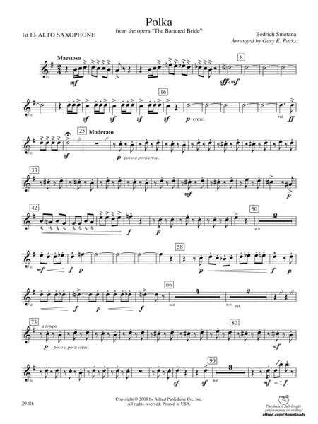 Polka from The Bartered Bride: E-flat Alto Saxophone