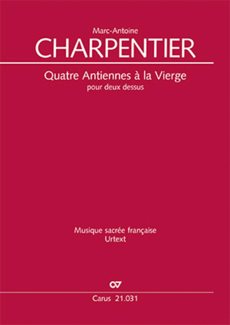 Quatre Antiennes a la Vierge pour deux dessus Soprano Voice scores gallery preview page 1