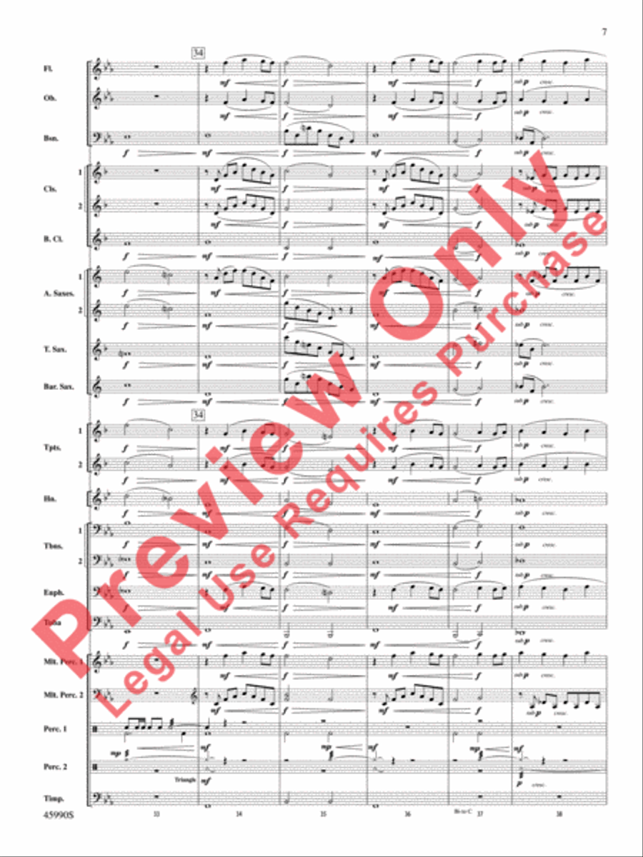 The Lost Temple Concert Band scores gallery preview page 8
