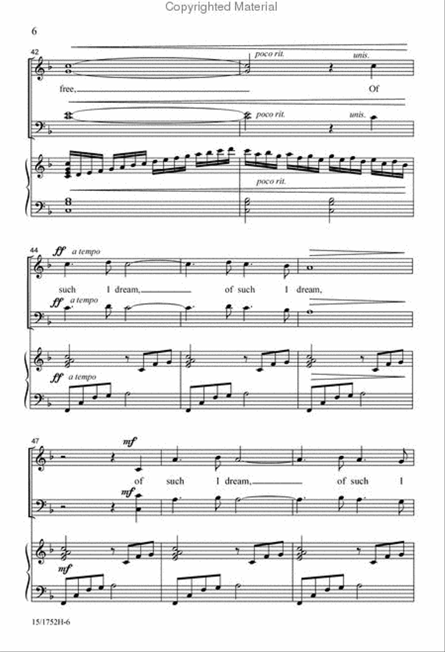 I Dream a World 4-Part scores gallery preview page 6