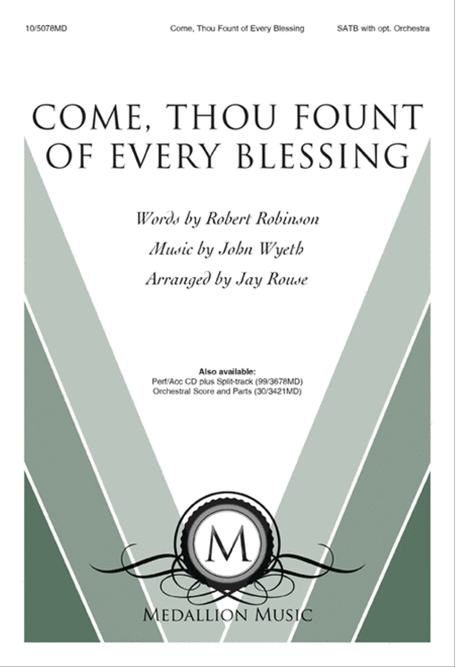 Come, Thou Fount of Every Blessing 4-Part scores gallery preview page 1