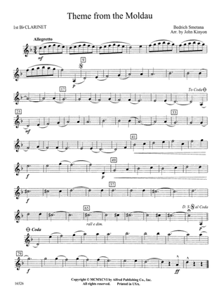 Theme from "The Moldau": 1st B-flat Clarinet