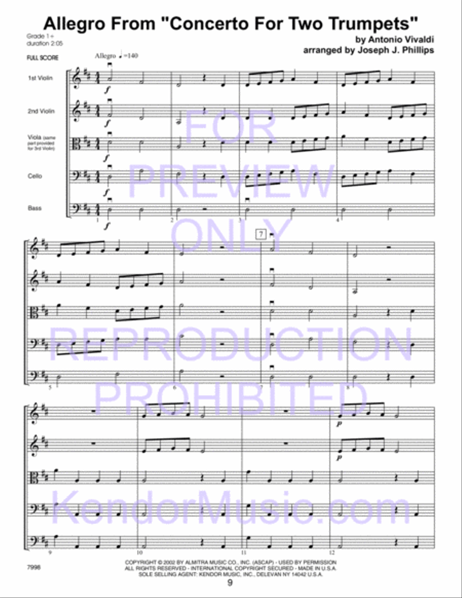 Kendor Concert Favorites, Volume 2 - 3rd Violin (Viola T.C.) Viola scores gallery preview page 14