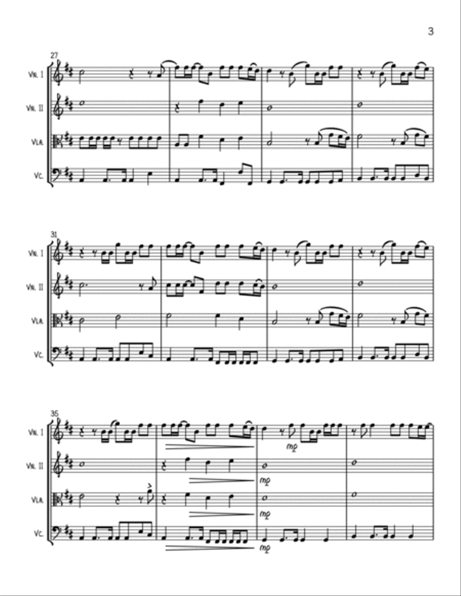 Diamonds String Quartet scores gallery preview page 3
